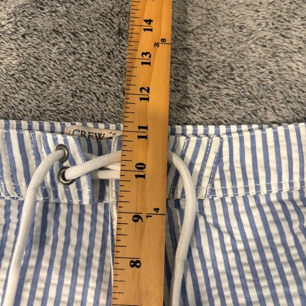 J Crew Swimwear Mens Striped Board Shorts 35 Seersucker Preppy Nautical 21252